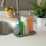 Load image into Gallery viewer, Home Basics 3 compartment Satin Nickel Sink Organizer $6.00 EACH, CASE PACK OF 6
