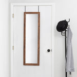 Load image into Gallery viewer, Home Basics Over The Door Rustic Wood Mirror - Assorted Colors