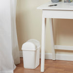 Load image into Gallery viewer, Home Basics 11 Liter Swing Top Waste Bin, White  $5 EACH, CASE PACK OF 12
