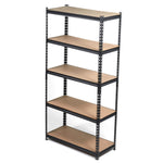 Load image into Gallery viewer, Home Basics Quick Assembly 5 Tier Heavy Duty Shelf,  (35&quot; x 72&quot;), Black $80.00 EACH, CASE PACK OF 1
