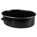 Load image into Gallery viewer, Home Basics Deep Oval Natural Non-Stick 16” Enameled Carbon Steel Roaster Pan with Lid, Black $30.00 EACH, CASE PACK OF 2
