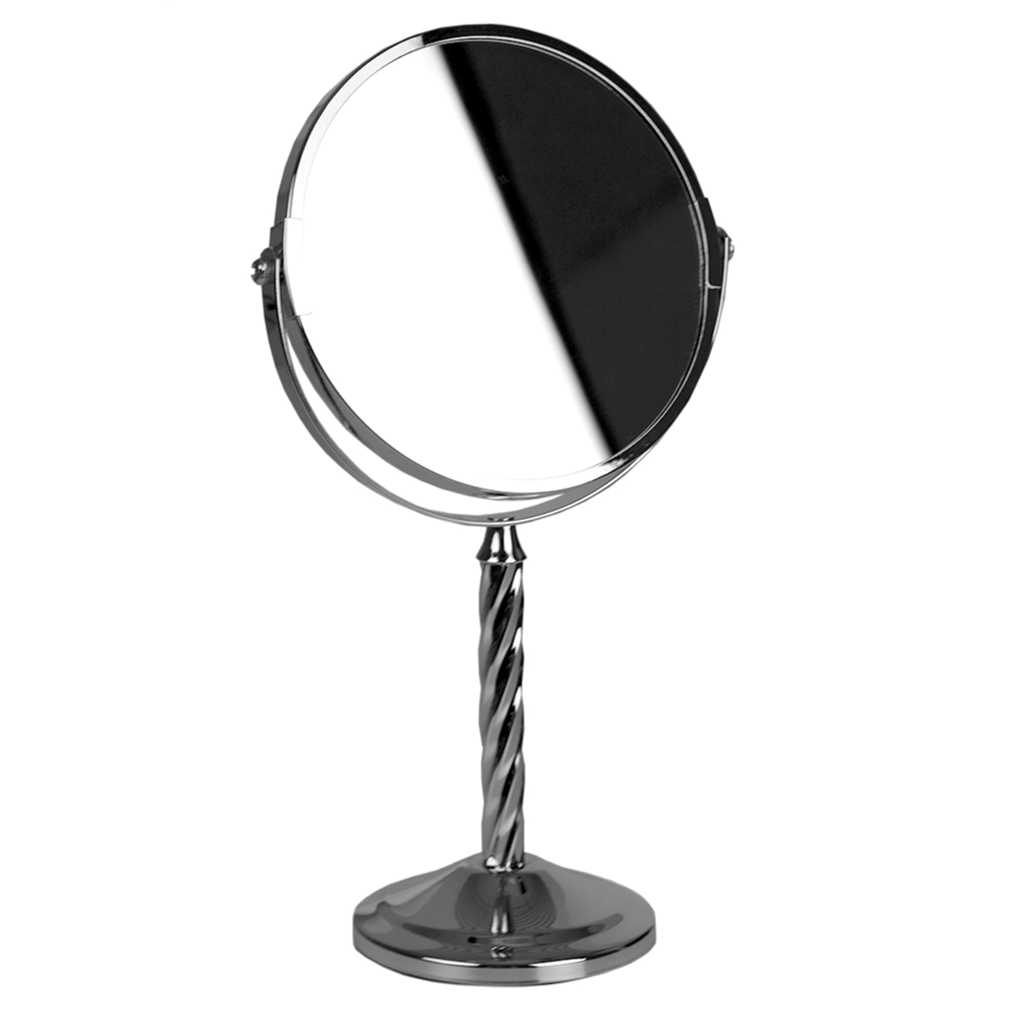 Home Basics Spiral Double Sided Cosmetic Mirror, Chrome $10.00 EACH, CASE PACK OF 6