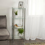 Load image into Gallery viewer, Home Basics 4 Tier Multi Use Rectangle Glass Corner Shelf, Clear $60.00 EACH, CASE PACK OF 3
