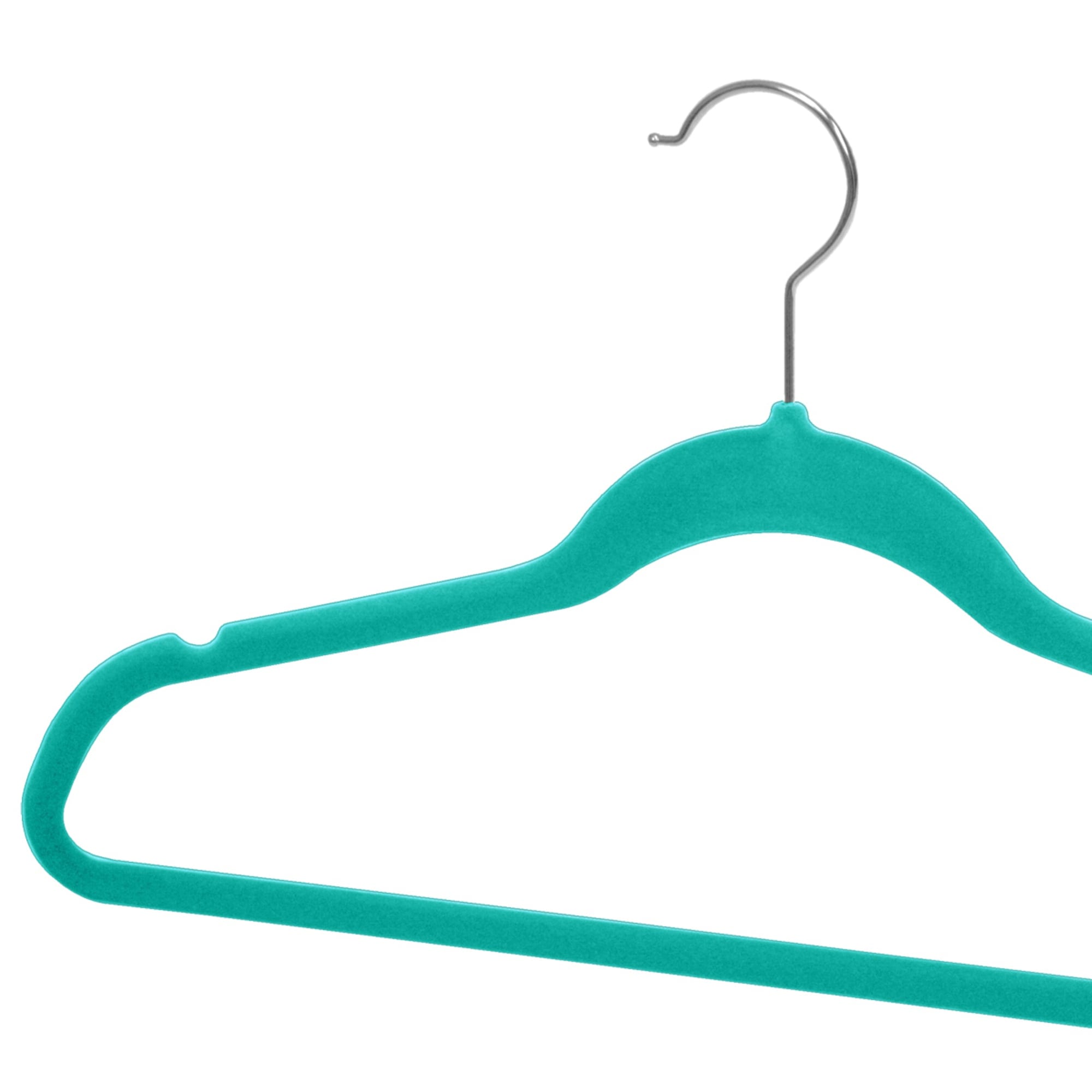 Home Basics 10-Piece Velvet Hanger, Turquoise $4.00 EACH, CASE PACK OF 12