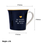 Load image into Gallery viewer, Home Basics Happiness Collection Bone China 12 oz. Novelty Mug - Assorted Colors