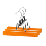 Load image into Gallery viewer, Home Basics Straight Wood Skirt Hanger with Soft Grip Closure, (Pack of 3), Oak $4 EACH, CASE PACK OF 12