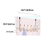 Load image into Gallery viewer, Home Basics 6 Hook Over the Door Hanging Rack, Rose Gold $6 EACH, CASE PACK OF 12