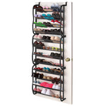 Load image into Gallery viewer, Home Basics 36 Pair Over the Door Steel Shoe Rack, Black $20.00 EACH, CASE PACK OF 6
