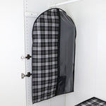Load image into Gallery viewer, Home Basics Plaid Non-Woven Garment Bag with Clear Plastic Panel, Black
 $3.00 EACH, CASE PACK OF 12
