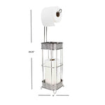 Load image into Gallery viewer, Home Basics Diamond Collection Free-Standing Dispensing Toilet Paper Holder, Chrome $10.00 EACH, CASE PACK OF 6