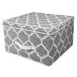Load image into Gallery viewer, Home Basics Arabesque Jumbo Non-Woven Storage Box with Label Window, Grey $6.00 EACH, CASE PACK OF 12
