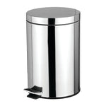 Load image into Gallery viewer, Home Basics 12 Liter Polished Stainless Steel Round Waste Bin, Silver $20.00 EACH, CASE PACK OF 4
