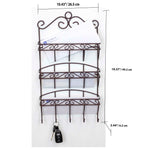 Load image into Gallery viewer, Home Basics Scroll Collection 3 Tier Steel Letter Rack Organizer, Bronze $12.00 EACH, CASE PACK OF 6