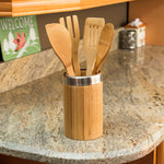 Load image into Gallery viewer, Home Basics 5-Piece Bamboo Kitchen Tool Set, Honey $10.00 EACH, CASE PACK OF 12