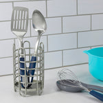 Load image into Gallery viewer, Michael Graves Design Simplicity Freestanding Steel Utensil Holder with Perforated Bottom, Satin Nickel $10.00 EACH, CASE PACK OF 6