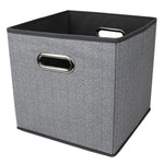 Load image into Gallery viewer, Home Basics Herringbone Collapsible and Foldable Non-woven Storage Cube, Grey $4.00 EACH, CASE PACK OF 12
