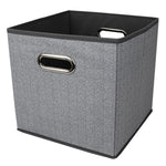 Load image into Gallery viewer, Home Basics Herringbone Collapsible and Foldable Non-woven Storage Cube, Grey $4.00 EACH, CASE PACK OF 12