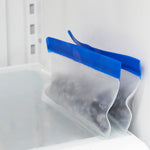 Load image into Gallery viewer, Home Basics 2 Piece Reusable 4&quot; x 8&quot; PEVA Food Bags, Clear $2.00 EACH, CASE PACK OF 24
