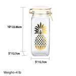 Load image into Gallery viewer, Home Basics Pineapple Sunshine 57.5 oz. Glass Canister $5 EACH, CASE PACK OF 12