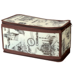 Load image into Gallery viewer, Home Basics Cities Small  Zippered Plastic Storage Box, Brown $4 EACH, CASE PACK OF 12
