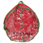 Load image into Gallery viewer, Home Basics Textured PVC 30&quot; Christmas Wreath Bag, Red/Green $5.00 EACH, CASE PACK OF 12
