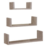 Load image into Gallery viewer, Home Basics Floating Shelf, (Set of 3), Oak $10.00 EACH, CASE PACK OF 6
