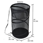 Load image into Gallery viewer, Home Basics Breathable Mesh Collapsible Pop-Up Barrel Hamper - Assorted Colors
