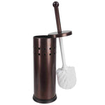 Load image into Gallery viewer, Home Basics Vented Stainless Steel Toilet Brush Set, Bronze $5.00 EACH, CASE PACK OF 12