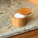 Load image into Gallery viewer, Home Basics Bamboo Salt Box $5.00 EACH, CASE PACK OF 12