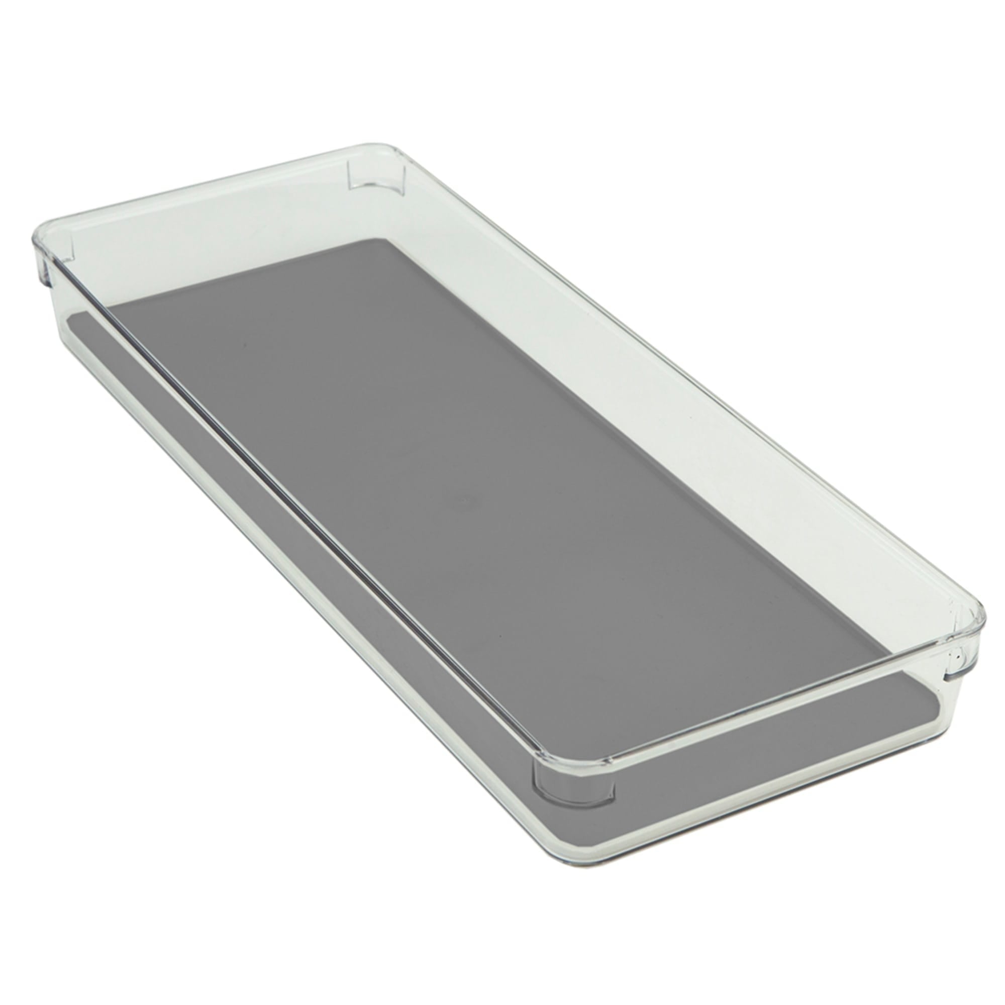 Home Basics 6" x 15" x 2" Plastic Drawer Organizer with Rubber Liner $5.00 EACH, CASE PACK OF 24