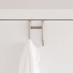 Load image into Gallery viewer, Home Basics Heavy Weight Brushed Satin Nickel Rust-Proof Over the Door Double Hook $6.00 EACH, CASE PACK OF 8