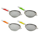 Load image into Gallery viewer, Home Basics Medium Finely Netted Mesh Strainer with Non-Slip Rubber Grip Handle - Assorted Colors