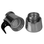 Load image into Gallery viewer, Home Basics 2 Cup Demitasse Shot Stainless Steel Stovetop Espresso Maker, Silver $7.00 EACH, CASE PACK OF 12
