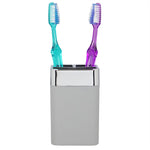 Load image into Gallery viewer, Home Basics Skylar ABS Plastic Toothbrush Holder, Grey $3.00 EACH, CASE PACK OF 12
