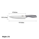 Load image into Gallery viewer, Home Basics 8" Stainless Steel Chef Knife with Handle $5.00 EACH, CASE PACK OF 24
