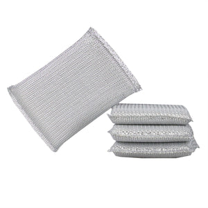 Home Basics Scouring Pads, (Pack of 4), Silver $1.50 EACH, CASE PACK OF 24