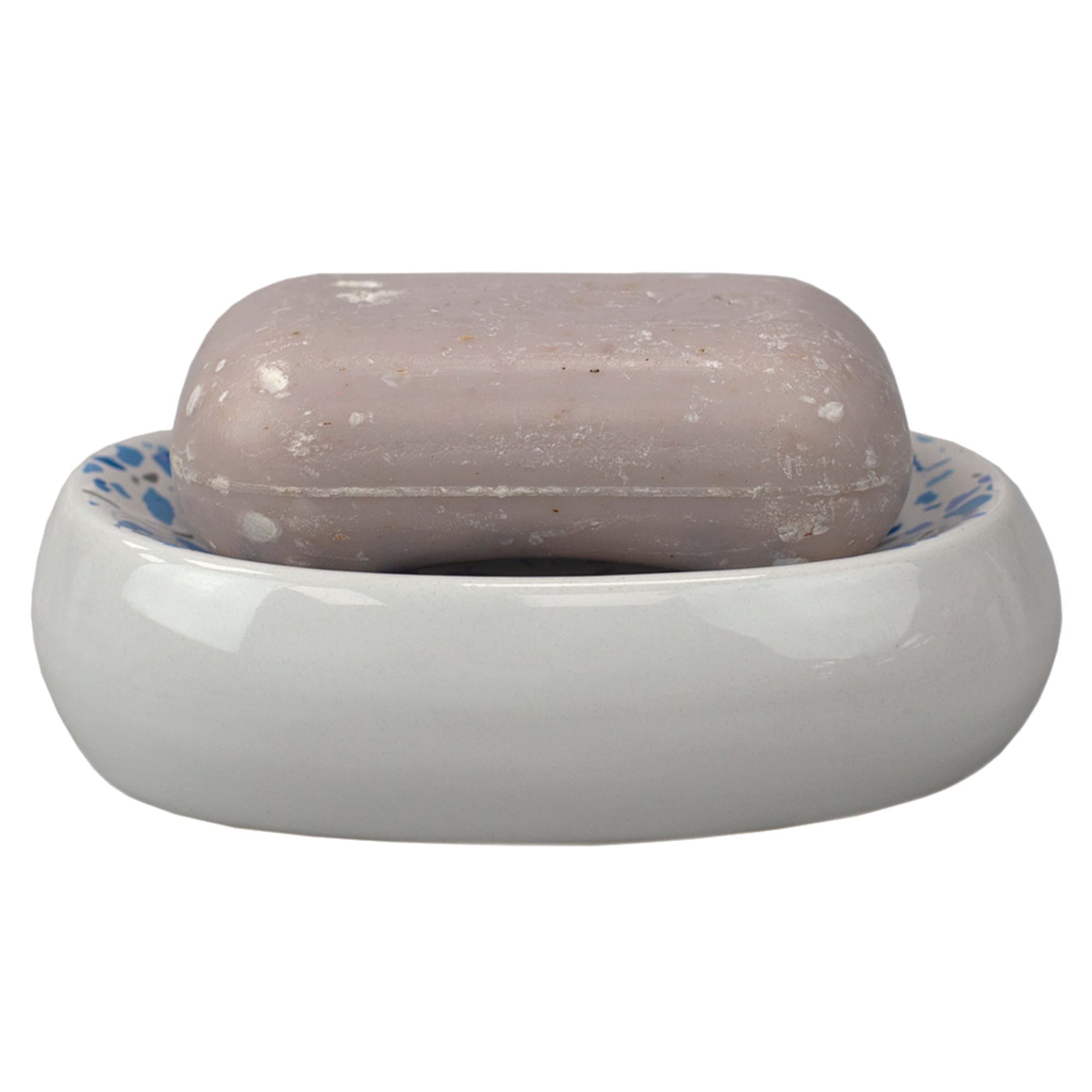 Home Basics Trendy Terrazzo 4 Piece Ceramic Bath Accessory Set, Blue $10.00 EACH, CASE PACK OF 12