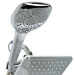 Load image into Gallery viewer, Home Basics Dual Rainfall Shower Massager, Chrome $20.00 EACH, CASE PACK OF 6