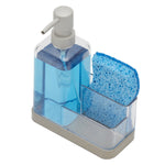 Load image into Gallery viewer, Home Basics 13.5 oz. Plastic Soap Dispenser with Sponge Compartment, Satin Nickel $6.00 EACH, CASE PACK OF 12
