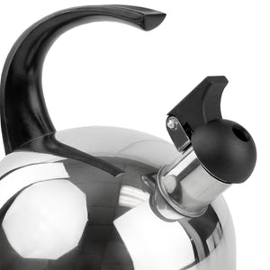 Home Basics 2.0  Liter Brushed Stainless Steel Whistling Tea Kettle with Arc Handle, Silver $8.00 EACH, CASE PACK OF 12