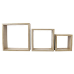 Load image into Gallery viewer, Home Basics 3-Piece MDF Floating Wall Cubes, Oak $12.00 EACH, CASE PACK OF 6
