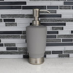 Load image into Gallery viewer, Home Basics Rubberized Plastic Countertop Soap Dispenser, Grey $5 EACH, CASE PACK OF 12