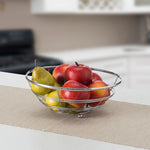 Load image into Gallery viewer, Home Basics Chrome Plated Steel Flat Wire Fruit Bowl $6.00 EACH, CASE PACK OF 12