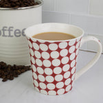 Load image into Gallery viewer, Home Basics Polk Dot Collection Bone China 12 oz. Novelty Mug - Assorted Colors