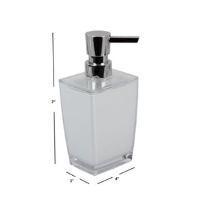 Home Basics Acrylic Plastic 10 oz. Soap Dispenser, White $4.00 EACH, CASE PACK OF 24