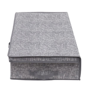 Home Basics Graph Line Non-Woven Under the Bed Storage Box with Label Window and Lid, Grey
 $8.00 EACH, CASE PACK OF 12