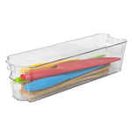 Load image into Gallery viewer, Home Basics Small Plastic Fridge Bin with Handle, Clear $3.00 EACH, CASE PACK OF 12
