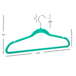 Load image into Gallery viewer, Home Basics 10-Piece Velvet Hanger, Turquoise $4.00 EACH, CASE PACK OF 12
