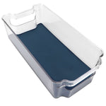 Load image into Gallery viewer, Michael Graves Design  12.5&quot; x 6.25&quot; Fridge Bin with Indigo Rubber Lining $5.00 EACH, CASE PACK OF 12
