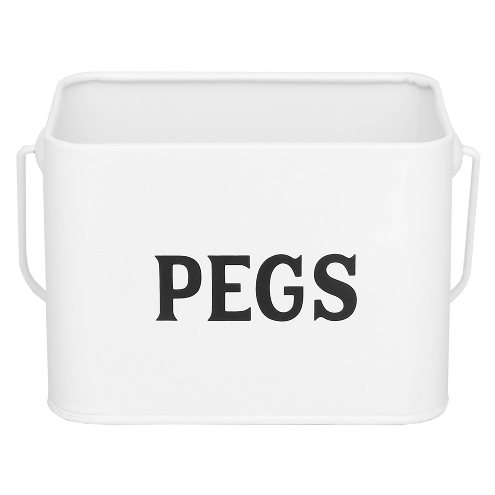 Home Basics Countryside Tin Peg Holder with Handle, White $4.00 EACH, CASE PACK OF 12